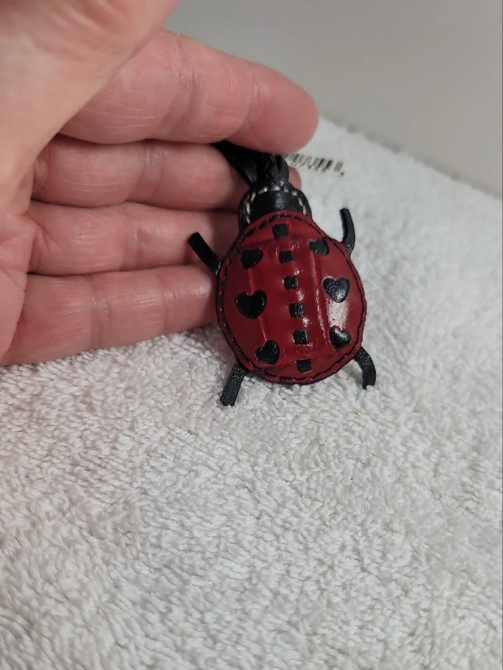 Brighton Leather Ladybug Keychain NWT